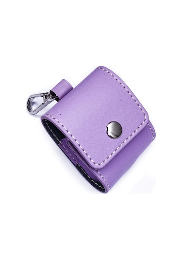 Fitcase Airpods 1/2 Uyumlu Kılıf Faux Kapaklı Lila