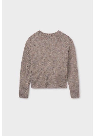 Kız Çocuk Rahat Kalıp Kazak Kahverengi Kahverengi