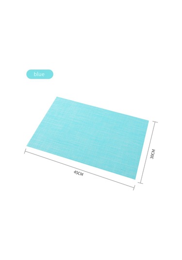 Xurunkeji Placemats 6'lı Set Yıkanabilir Silinebilir Mutfak Masası İçin Placemats Isıya Dayanıklı Kaymaz Masa Matları-e Mavi