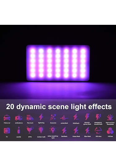 Hallow Andoer W140 RGB Led Video Işığı Siyah