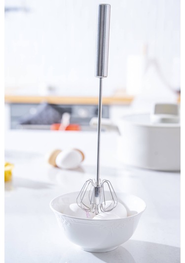 Evero Manuel Çelik Çırpıcı - 30 Cm Silver