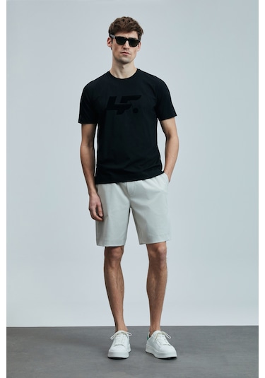 Lufian Erkek T Shirt 111020243 Siyah Siyah