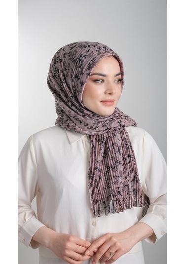 Vizon Pratik Hazır Geçmeli Tesettür Eşarp Kesik Elyaf Piliseli Çi (553630060) Vizon
