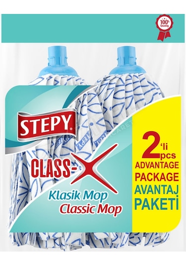 2 Adet Stepy Class X Yedek Mop 2'li