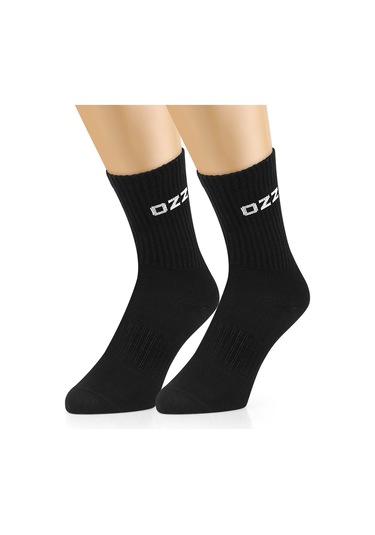 Ozzy Socks 3 Çift Uzun Konçlu Tenis Spor Çorabı Siyah Paket