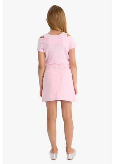 Defacto Kız Çocuk Gabardin Etek E2649a825smpn666 Pembe