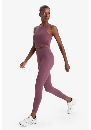 Defacto Defactofit Yüksek Bel Baskılı Beli Saran Esnek Kumaş Sporcu Tayt B4147ax25aubr492 Bordo