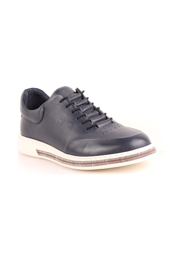 Lbr H1047 Erkek Deri Casual Ayakkabı Lacivert Lacivert