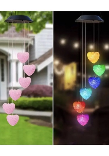 Greentech Güneş Enerjili Renk Geçişli Kristal Kalp Aydınlatma / Gt-sl40 Pil : Ni-mh 1.2v 600mah