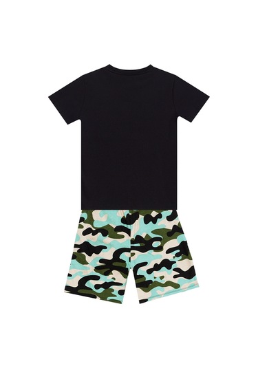 Denokids Mushi Nope Erkek Çocuk T-shirt Şort Takım Çok Renkli