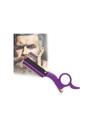 Sones Paslanmaz Çelik Vintage Tıraş Bıçağı Başparmak Tıraş Bıçağı Mor