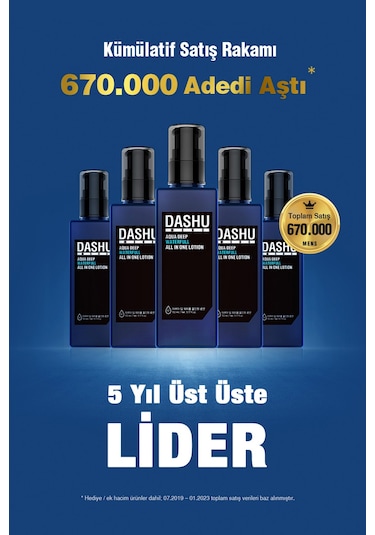 Hyalüronik Asitli Hepsi Bir Arada Bakım Losyonu Dashu Mens Aqua Deep Waterfull All İn One Lotion