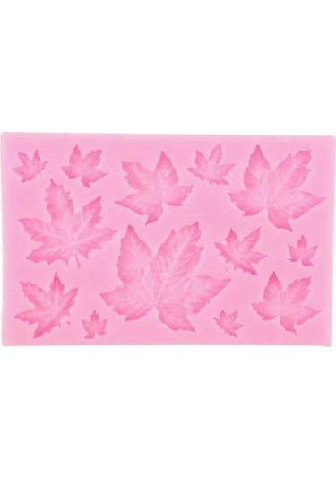 Pembe Mutfak Çikolata Sugarcraft Silikon Fondan Kalıp Kek Dekor Akçaağaç Yaprakları Kalıp