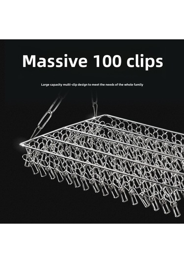 Teltree Çelik Çamaşır Kurutma Rakiği 40cm: 100 Kelepçe Yok, Kalınlaşmış, Manyetiksiz, Çok Amaçlı Balkon Giyim Kurutucu Diğer