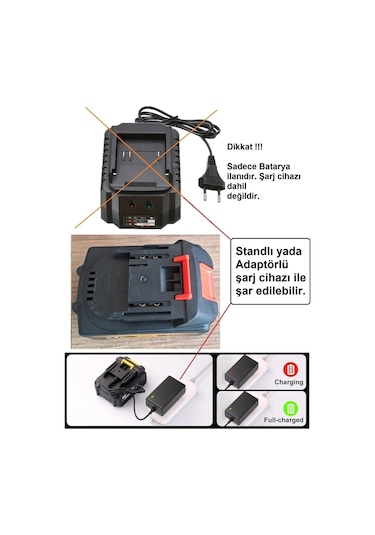 Assur Şarjlı Matkap, Kırıcı, Taşlama, İspiral, Budama, Testere, Somun Sıkma Bataryası 10 Pili Akü