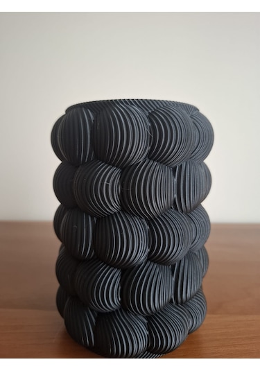 Bubble Vazo - 16 Cm Siyah