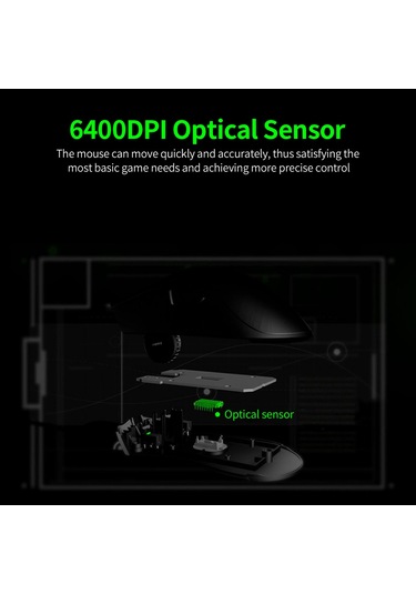 Springsun Razer Deathadder Essential 6400dpı 5 Programlanabilir Düğmeli Ergonomik Oyuncu Faresi 2021 Model DeathAdder