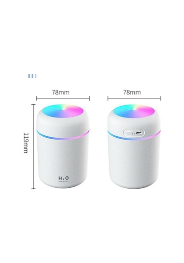 Demirkol Store 300 Ml Ulrasonik Hava Nemlendirici Buhar Makinesi Ve Aroma Difüzörü (antrasit)