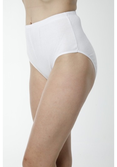 Hmd 1003 3'lü Hamile Lohusa Pamuklu Ribana Bato Külot - Beyaz Beyaz