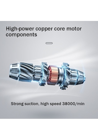 Wondernest Sones Siyah Pa 13000 Tv Kablosuz Araç Süpürgesi Siyah