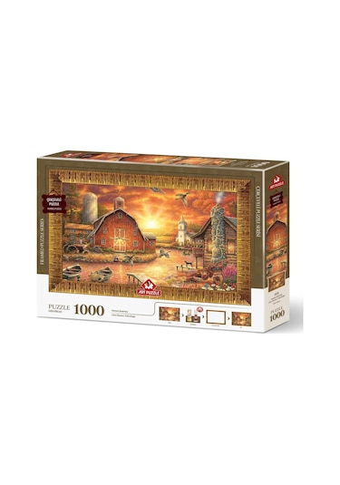 Gün Batımı Yolculuğu 1000 Parça Çerçeveli Puzzle