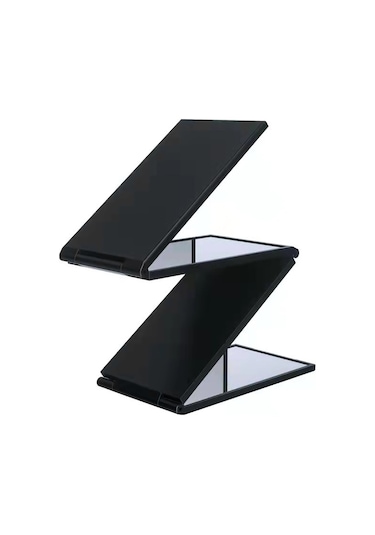 Sones Dört Taraflı Katlanabilir Çok Açılı Panoramik Taşınabilir Makyaj Aynası Siyah