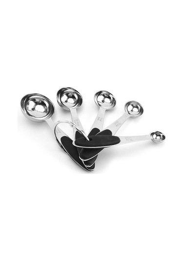 Paslanmaz Çelik Ölçüm Kaşığı Mutfak Gereçleri Gri - Siyah