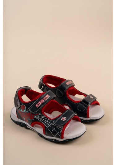 Gimer - Burnu Açık Örümcek Adam Çocuk Sandalet - Brcn0503Lg Lacivert