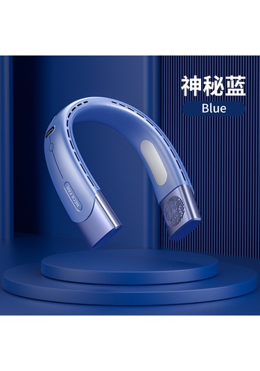 Hangfox Ds005 Mavi Boyun Bağlı Fan - Soğutucu, Usb Şarjlı, 4000 Mah Pil, Hafif, Taşınabilir, Outdoor Aktivite İçin