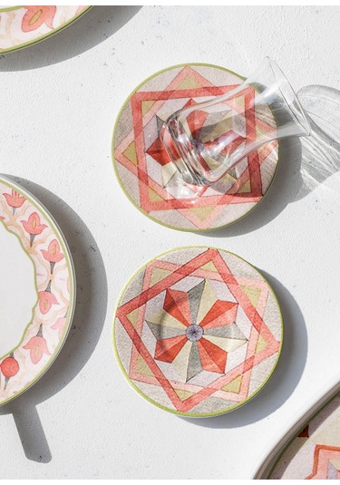 The Mia Dolce Vita Çay Tabağı 6lı Set 13 Cm Çok Renkli