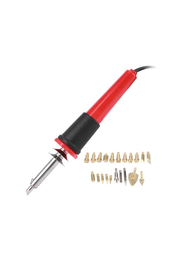 Elektrikli Havya Seti Ahşap Yakma Kalem Gravür Oyma Pyrography Aracı 30w