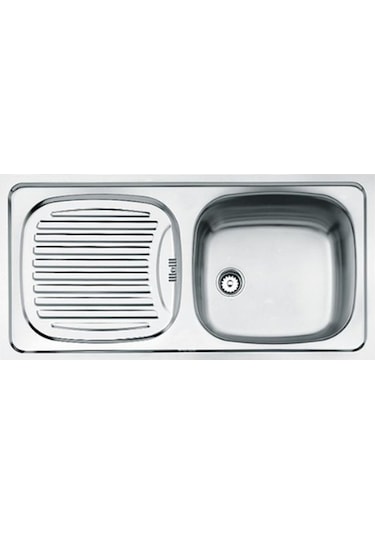 Krom Eviye TEK86-A Sol Damlalık Ankastre Eviye  43.5 x 86