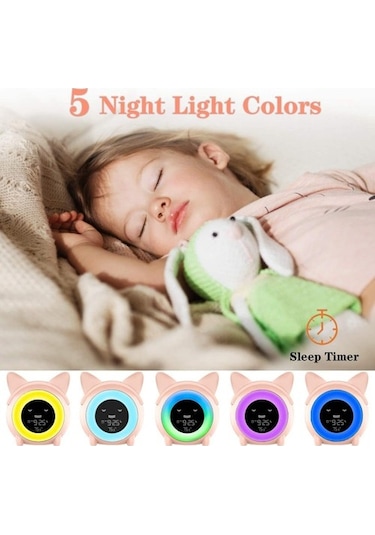 Goldenqian Çocuk Yatak Odası Çocuk Uyku Eğitimi Saat Pembe Için Çalar Saat 96qktd Pembe