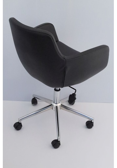 Bulut Siyah Deri Rahat Ofis Çalışma Sandalyesi