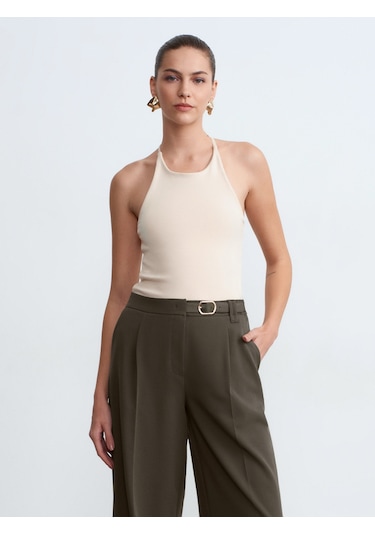 Dilvin 21051 Halter Yaka Askılı Top-taş
