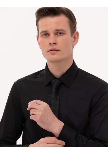 Pierre Cardin Erkek Siyah Gömlek Basic 50268201-vr046