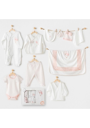 Nessiworld Ac25551 Newborn Set Pınk Baloons 10'lu Hastane Çıkışı Ekru