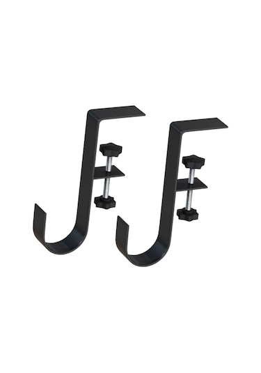 Suntek Yemek Masası Yatak Odası Çanta Askı Kancası Siyah 2 Parça Çok Renkli