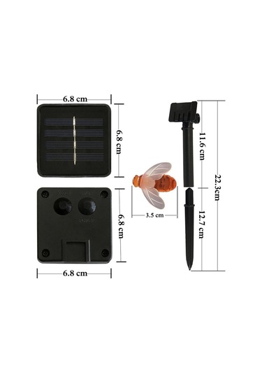 Cbtx Bahçe Aydınlatma 6.5m 30 Leds Arı Güneş Enerjili Sıcak Beyaz Açık Bahçe Dekoratif Dize Işık Peri Lambası 100ma / 1.2v Güneş Paneli