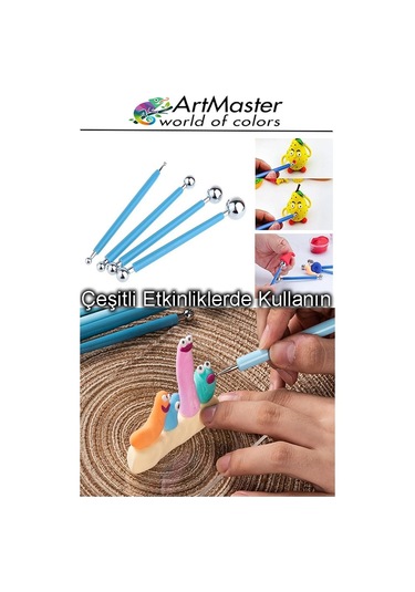 Top Uçlu Seramik Ve Kil Modelleme Seti 4 Lü 1 Paket Pasta Şekil Verme Ve Modelleme Şeker Hamuru Şekillendirme Pasta