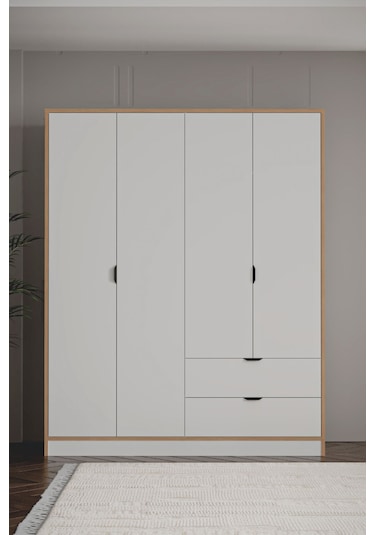 Sarmobi Arden 4 Kapaklı 2 Çekmeceli Dolap 54nar100107krkr Beyaz