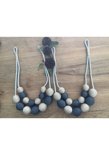 Ege Nin Atölyesinden Yan Bağlama , Perde Aksesuarı , Broçöl , 2 Adet 28 Top