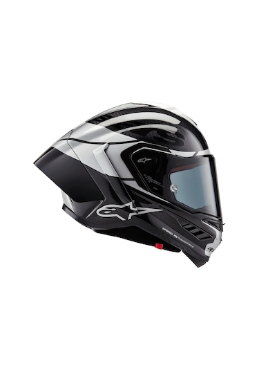 Alpinestars Supertech R10 Carbon Element Spor Motosiklet Kaskı Siyah Gümüş