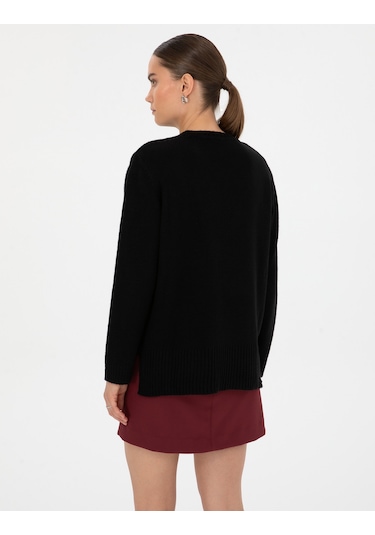 Pierre Cardin Kadın Siyah Kazak /triko 50316310-vr046 Siyah