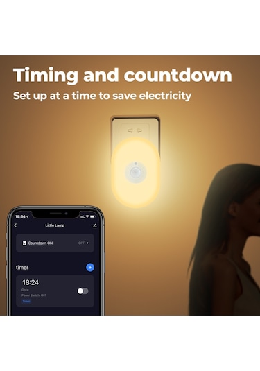 Suofeng Akıllı Hareket Sensörlü Gece Lambası: Dimmable Yatak Başı Aydınlatma, Rgb Renk Değişimli, Alexa & Google Home Uyumlu Wifi Uygulama Kontrollü Diğer