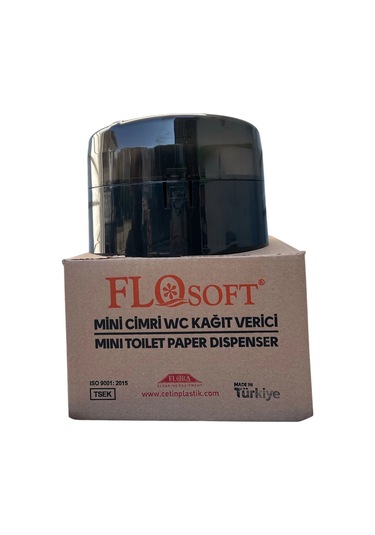 Flosoft Mini Cimri Tuvalet Kağıdı Aparatı Siyah F096s