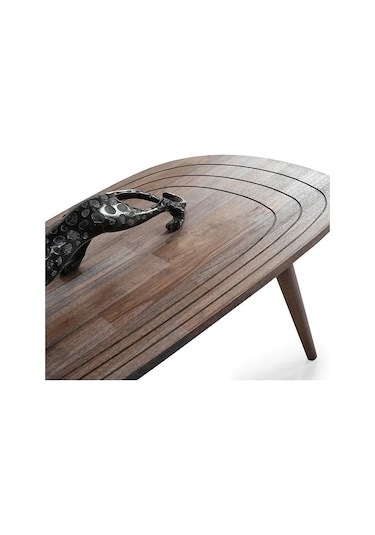 Favdecor Sweet Masif Doğal Ahşap Sehpa Set Koyu Ceviz