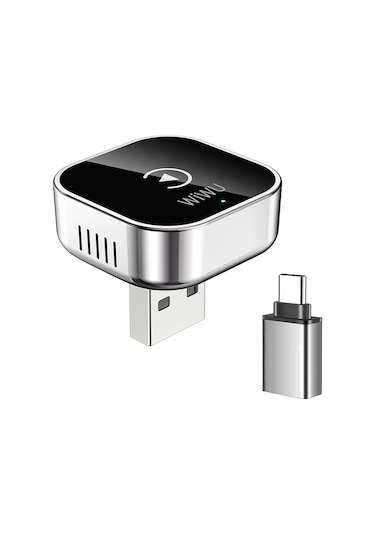 Wiwu Wi-cp003 2in1 Carplay Usb Wireless Transmitter Adaptör Gümüş