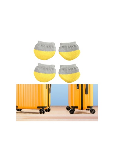 Suntek Bagaj Bavul Tekerlekleri Çoraplar Basit Tekerlekli Çanta Sarı Ve Gri