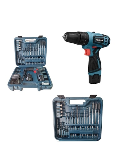 Proter PST 352 Kit Şarjlı Darbeli Matkap Seti 52 Parça